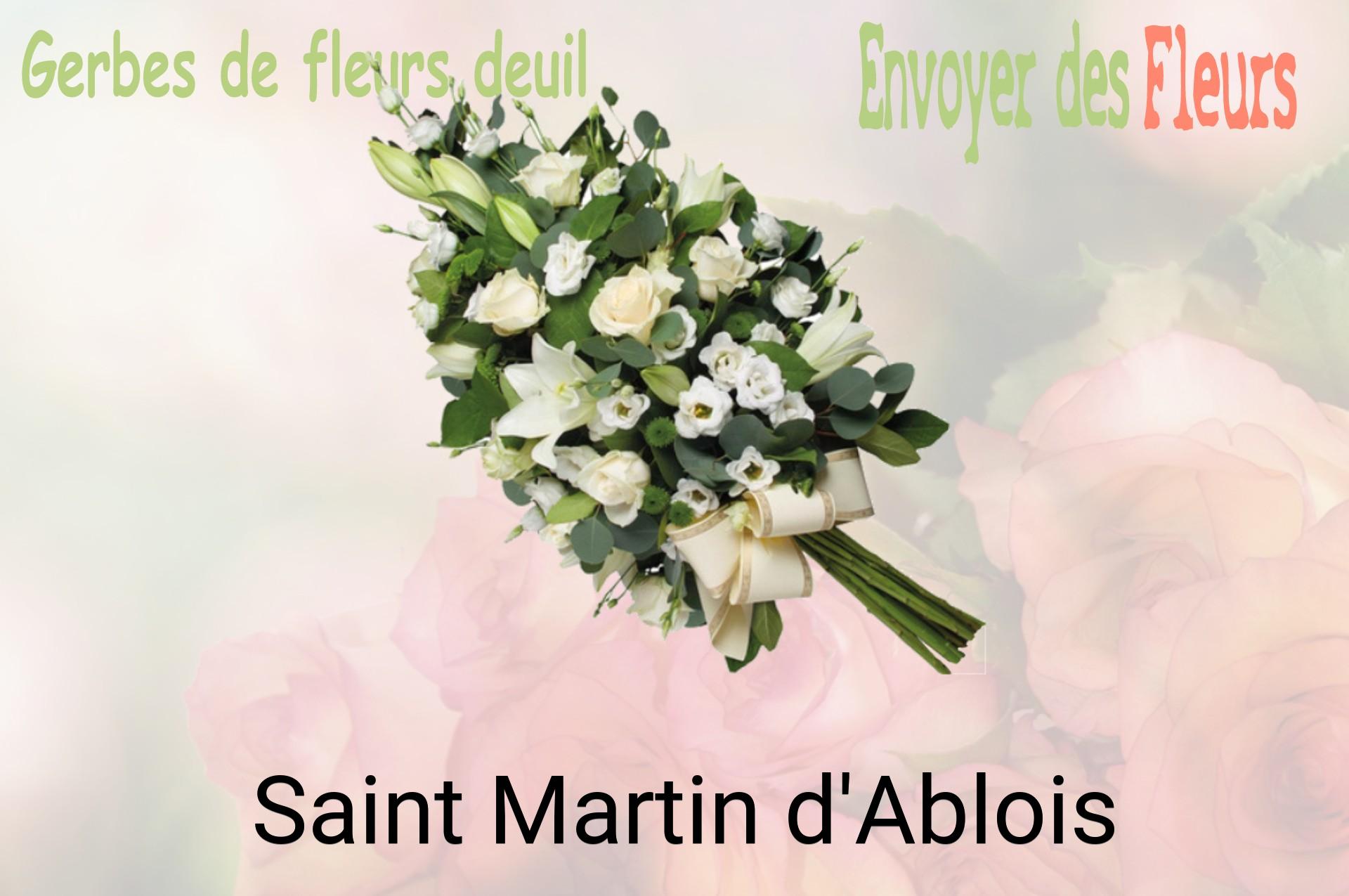 Gerbe de fleurs de deuil livrée à Saint-Martin-d'Ablois